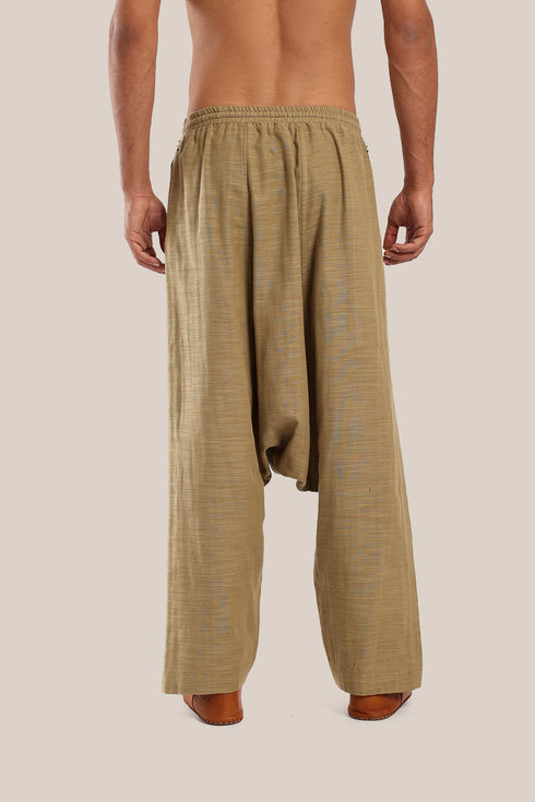 Harem pants with drawstring detail embroidery